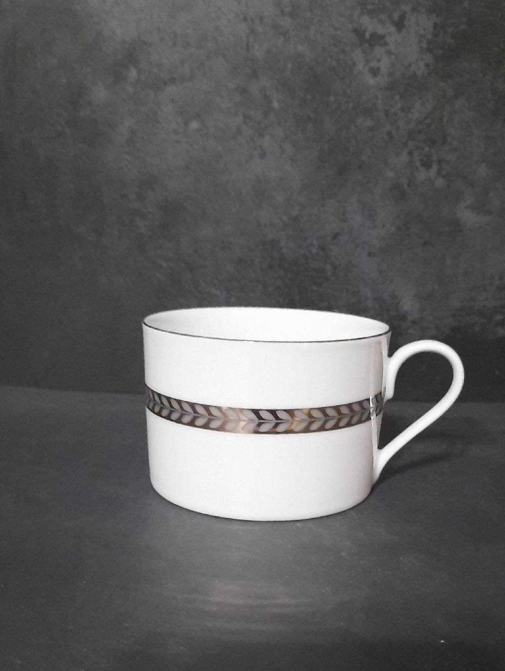 Vintage Retroneu Imperial Platinum Cup with Silver Leaf Band